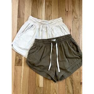 Billabong Beige Olive Teen Cotton Gauze Shorts Bundle Beach (size XS)